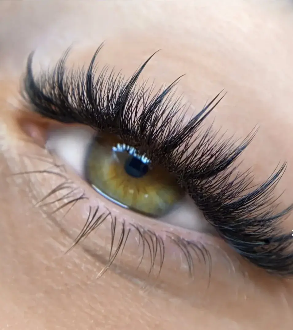 Resultado real de extensiones Wispy Doll en Goddess Lash Room
